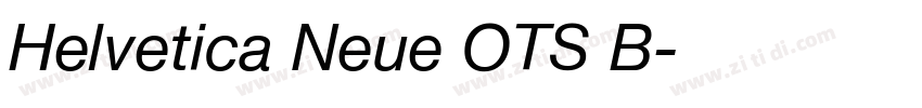 Helvetica Neue OTS B字体转换